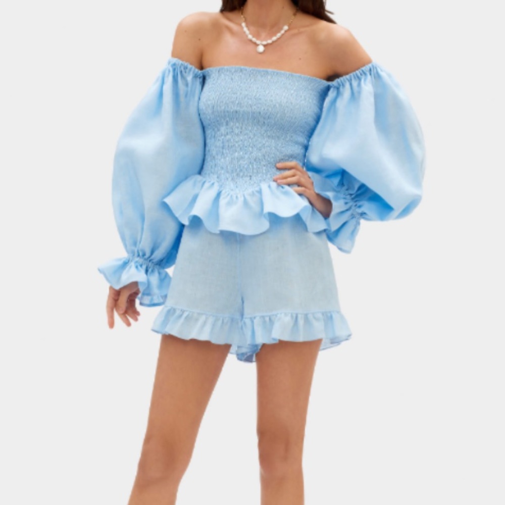 SLEEPER Atlanta Lounge Suit in Blue.